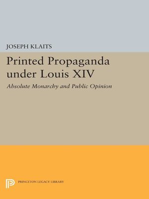 cover image of Printed Propaganda under Louis XIV